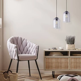 TK Lighting Lampada a sospensione Molly, viola, Ø 14 cm, metallo/vetro