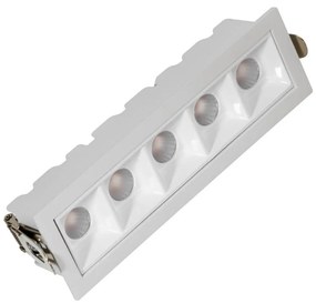 Faro LED da Incasso 12W Foro 140x35mm Bianco Colore Bianco Naturale 4.000K