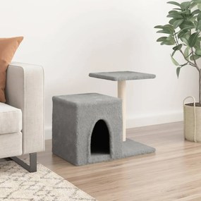 Albero per gatti con tiragraffi in sisal grigio chiaro 50,5 cm