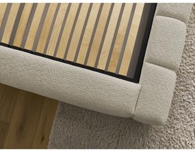 Letto matrimoniale imbottito beige contenitore e rete inclusi 180x200 cm Denali - Bobochic Paris