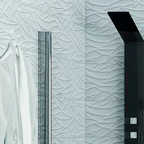 Box doccia angolare 90x80 due ante battenti finitura cromo | KS2800 - KAMALU