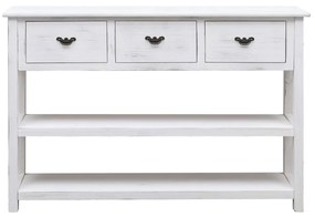 Credenza stile antico bianca 115x30x76 cm in legno