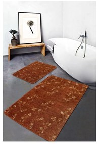 Set di tappetini per il bagno marroni in velluto 2 pz 60x100 cm – Mila Home