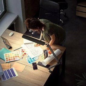 Lampada da tavolo LED dimmerabile con clip LED/10W/5V 3000/4000/6000K nera