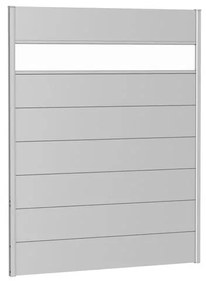Frangivista con vetro in acciaio metallizzato alluminio BIOHORT L 145 x H 182 cm, spessore 44 mm
