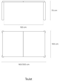 Tavolo da pranzo pieghevole in frassino 160x100 cm Atlas - Teulat