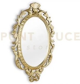 Trixi specchio classico da parete con cornice decorata nera oro con...