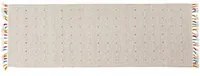 Tappeto moderno Texas, stile kilim, 100% cotone, avorio, 240x60cm