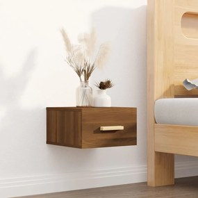 Comodino A Muro Rovere Marrone 35x35x20 Cm /