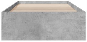 Giroletto cassetti grigio cemento 90x200 cm legno multistrato