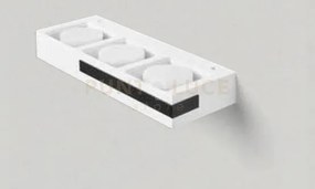 Velia applique a parete 3 luci attacco gx53 nera 35,2cm h.5cm in ge...