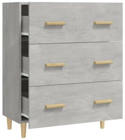 Credenza grigio cemento 70x34x90 cm in legno multistrato