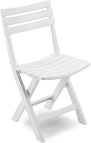 Sedia pieghevole da giardino LOMIREN Bianca in plastica resistente