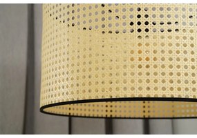 Duolla - Lampadario a plafone ROLLER RATTAN 1xE27/15W/230V diametro 45 cm beige/nero