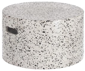 Kave Home - Tavolino Jenell in terrazzo bianco Ã˜ 52 cm