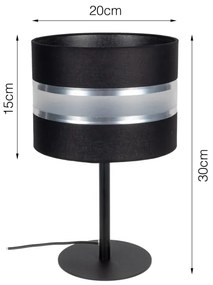 Lampada da tavolo CORAL 1xE27/60W/230V nero