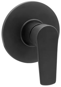 Set miscelatori lavabo alto bidet e doccia a incasso nero opaco Erika