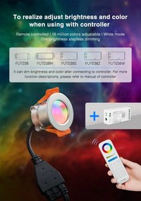 Faretto LED 3W RGBW Multicolore IP66 - MiLight SL4-12 Colore RGBW