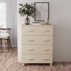 Credenza Hamar Ambra 79x40x103,5 Cm İn Legno Massello Di Pino /