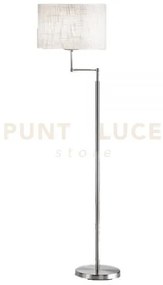 Piantana cromo paralume in tessuto juta round hotel 1 luce attacco ...