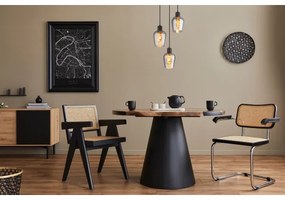 Globo 15627-3 - Lampadario a sospensione con filo RYAN 3xE27/40W/230V diametro 28,5 cm nero