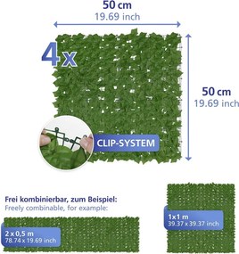 Parasole verde in plastica 100x100 cm Ivy – Maximex