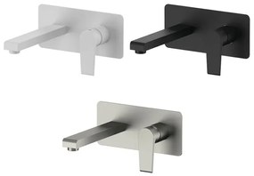 Miscelatore lavabo a muro Mariani serie Artic in ottone spazzolato