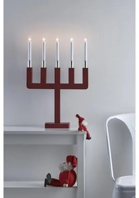 Markslöjd 704220 - Candelabro natalizio SUNDSTOORP 5xE10/3W/230V rosso