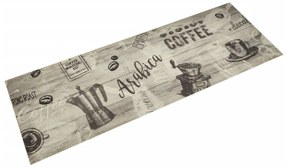 Tappeto Da Cucina Lavabile Grigio Caffè 60x180 Cm İn Velluto /