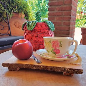 Set di 5 taglieri sagomato in legno castagno 30 x  cm