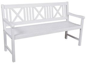 Panchina da giardino in legno bianco Malmö - Garden Pleasure
