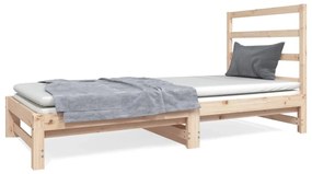 Dormeuse estraibile 2x(90x190) cm legno massello di pino