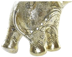 Statua Decorativa DKD Home Decor Elefante Dorato Resina (19 x 8 x 18 cm)