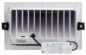 Faro LED da Incasso 44W, Foro 210x130, Bianco con driver Philips Colore  Bianco Naturale 4.000K