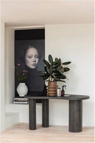 Tavolo consolle marrone scuro con effetto pino 70x150 cm Maan – WOOOD