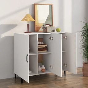 Credenza bianca 90x34x80 cm in legno multistrato