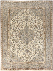 Kashan Tappeto persiano 420 x 320 Beige (Iran) Annodato A Mano