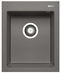 Lavello integrato 1 vasca PYRAMIS Voyager granito L 50 x L 41 cm grigio