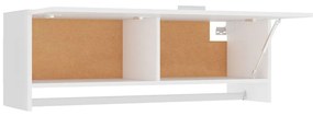 Armadio bianco 100x32,5x35 cm in legno multistrato