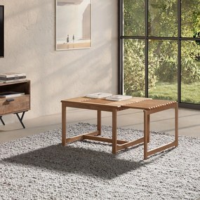 Tavolino da salotto di colore naturale in rovere massiccio 60x70 cm Unai – MOME