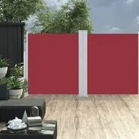 Tenda da Sole Laterale Retrattile Rossa 140x600 cm 317993