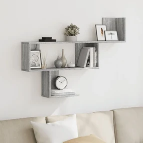 Scaffale A Muro Grigio Sonoma 100x15x70 Cm İn Truciolato /