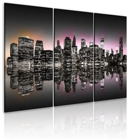 Quadro  New York: la citta' che non dorme mai  Colore Arancione, Dimensioni e Misure 60x40