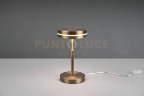 Franklin lampada da tavolo led ottone invecchiato h. 25cm