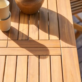 Tikamoon - Tavolo da esterno in legno di acacia 120 Capri