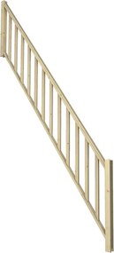 Parapetto BURGER Normandie in legno naturale, corrimano in abete, L 332 cm