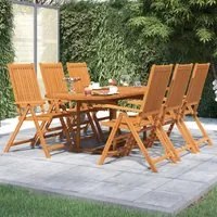 Set Mobili da Pranzo per Giardino 7 pz Legno Massello di Acacia 3079639