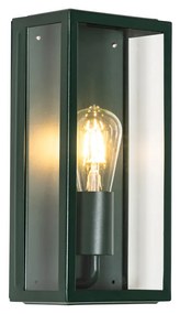 Lampada da parete per esterni industriale verde scuro con vetro IP44 - Rotterdam