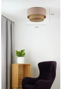 Duolla - Plafoniera BOHO 1xE27/15W/230V diametro 45 cm beige/marrone