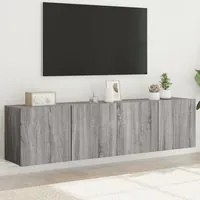 Mobili TV a Parete 2pz Grigio Sonoma 80x30x41 cmcod mxl 86103